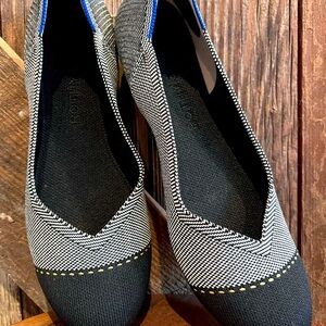 Rothy's Flat Grey Mist Captoe Knit Fabric Ballet Flats Women’s US 9 EU 40